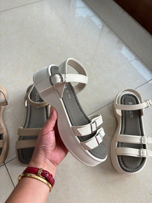 Double Adjustable Strap Summer Casual Platform Sandals